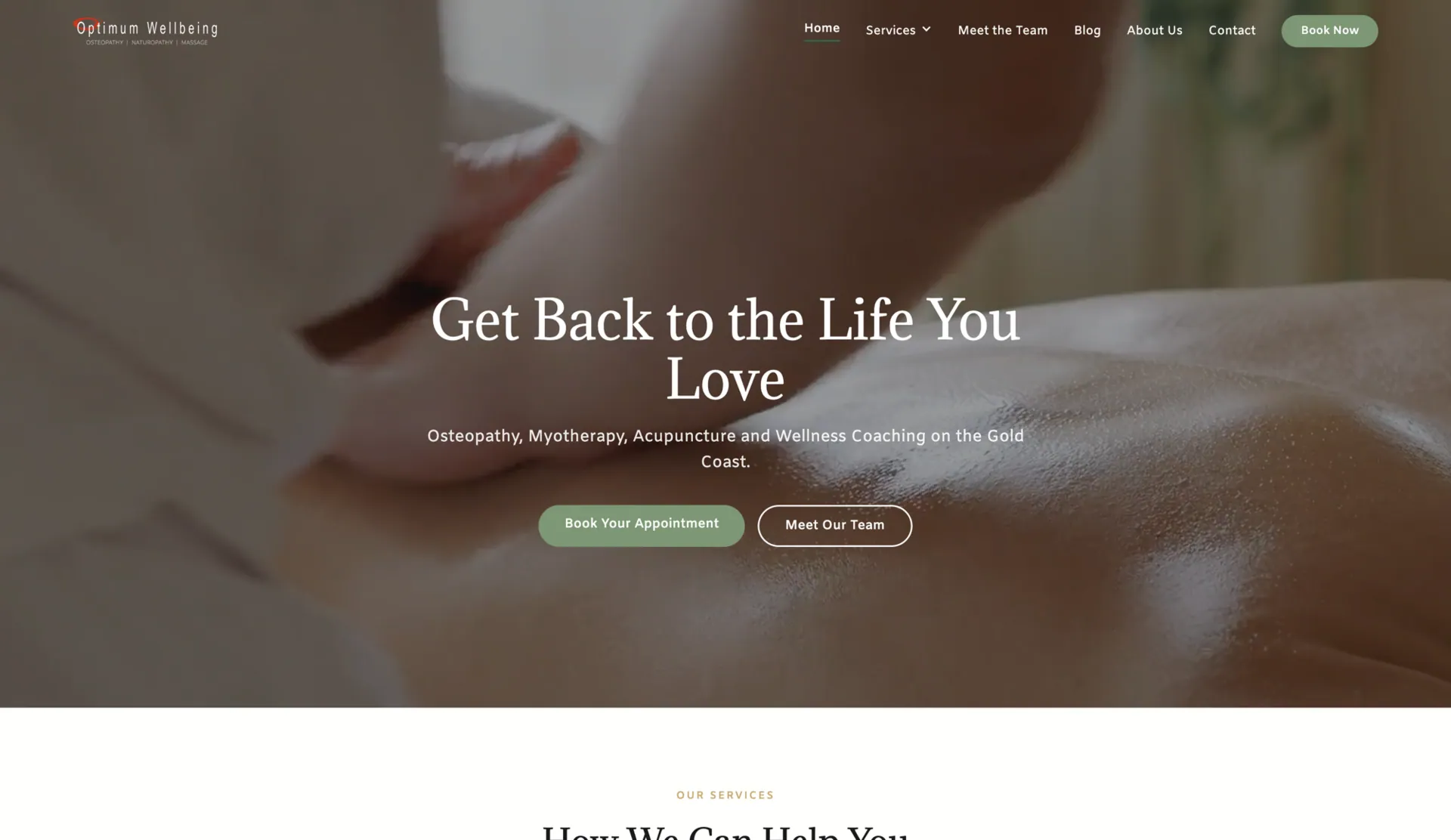 Optimum Wellbeing website